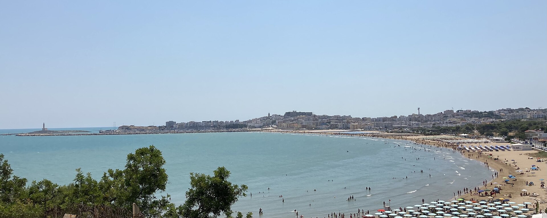 Panorama di Vieste sul mare